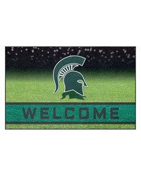 Michigan State Spartans Rubber Door Mat  18in. x 30in. Green by   