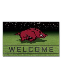 Arkansas Razorbacks Rubber Door Mat  18in. x 30in. Cardinal by   