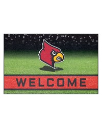 Louisville Cardinals Rubber Door Mat  18in. x 30in. Red by   