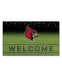 Louisville Cardinals Rubber Door Mat  18in. x 30in. Red by   