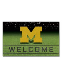 Michigan Wolverines Rubber Door Mat  18in. x 30in. Blue by   