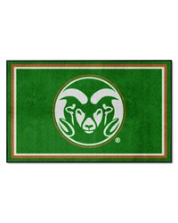 Colorado State Rams 4ft. x 6ft. Plush Area Rug Green by   