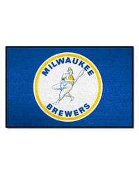 Milwaukee Brewers Starter Mat Accent Rug  19in. x 30in.1970 Blue by   