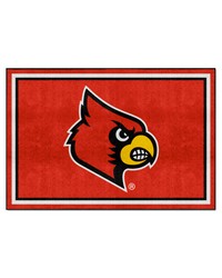 Louisville Cardinals 5ft. x 8 ft. Plush Area Rug Red by   