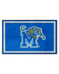 Memphis Tigers 4ft. x 6ft. Plush Area Rug Blue by   