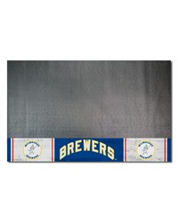Milwaukee Brewers Vinyl Grill Mat  26in. x 42in.1970 Blue by   