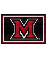 Miami OH Redhawks 5ft. x 8 ft. Plush Area Rug Black by   
