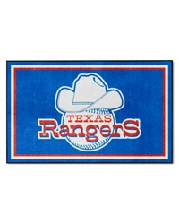 Texas Rangers 4ft. x 6ft. Plush Area Rug Blue by   
