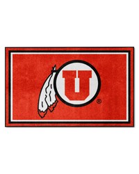 Utah Utes 4ft. x 6ft. Plush Area Rug Red by   