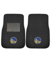 Golden State Warriors Embroidered Car Mat Set  2 Pieces Black by   