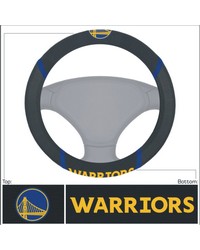 Golden State Warriors Embroidered Steering Wheel Cover Black by   
