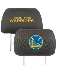 Golden State Warriors Embroidered Head Rest Cover Set  2 Pieces Black by   