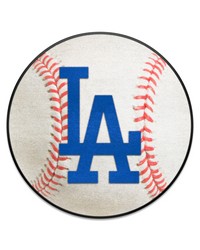 Los Angeles Dodgers Baseball Rug  27in. Diameter White by   