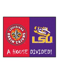 House Divided  ULLafayette   LSU House Divided House Divided Rug  34 in. x 42.5 in. Multi by   