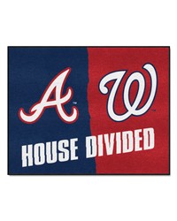 MLB House Divided  Braves   Nationals House Divided Rug  34 in. x 42.5 in. Multi by   