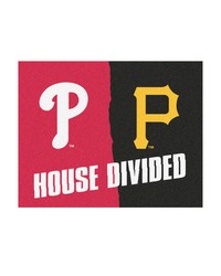 MLB House Divided  Pirates   Phillies House Divided Rug  34 in. x 42.5 in. Multi by   