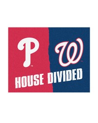 MLB House Divided  Phillies   Nationals House Divided Rug  34 in. x 42.5 in. Multi by   