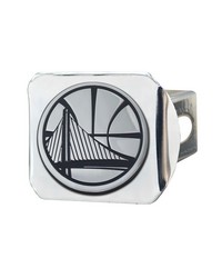 Golden State Warriors Chrome Metal Hitch Cover with Chrome Metal 3D Emblem Chrome by   