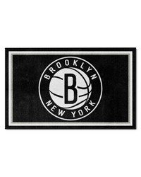 Brooklyn Nets 4ft. x 6ft. Plush Area Rug Black by   