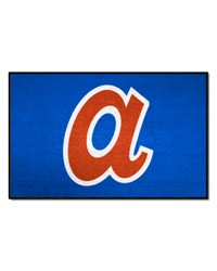 Atlanta Braves Starter Mat Accent Rug  19in. x 30in. 1974 Retro Logo Blue by   