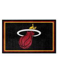 Miami Heat 4ft. x 6ft. Plush Area Rug Black by   