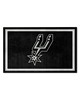 Fan Mats LLC San Antonio Spurs 4x6 Rug Black
