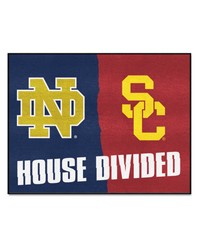 House Divided  Notre Dame   Southern Cal House Divided House Divided Rug  34 in. x 42.5 in. Multi by   