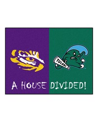 House Divided  LSU   Tulane House Divided House Divided Rug  34 in. x 42.5 in. Multi by   