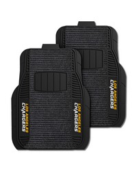 Los Angeles Chargers 2 Piece Deluxe Car Mat Set Black by   