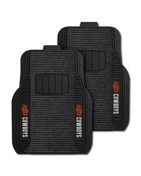 Oklahoma State Cowboys 2 Piece Deluxe Car Mat Set Black by   