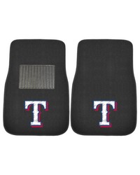 Texas Rangers Embroidered Car Mat Set  2 Pieces Black by   