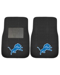 Detroit Lions Embroidered Car Mat Set  2 Pieces Black by   