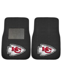Kansas City Chiefs Embroidered Car Mat Set  2 Pieces Black by   
