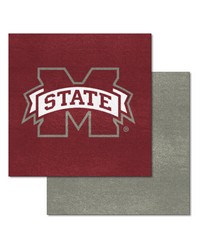 Mississippi State Bulldogs Team Carpet Tiles  45 Sq Ft. Maroon by   