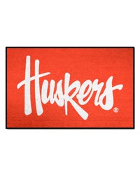 Nebraska Cornhuskers Starter Mat Accent Rug  19in. x 30in.  in Huskers in  Red by   