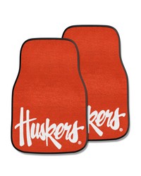 Nebraska Cornhuskers Front Carpet Car Mat Set  2 Pieces  in Huskers in  Red by   