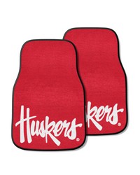 Nebraska Cornhuskers 2-pc Carpet Car Mat Set by   