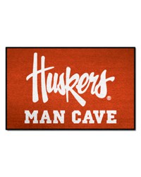 Nebraska Cornhuskers Man Cave Starter Mat Accent Rug  19in. x 30in.  in Huskers in  Red by   