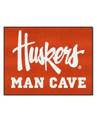 Nebraska Cornhuskers Man Cave AllStar Rug  34 in. x 42.5 in.  in Huskers in  Red by   