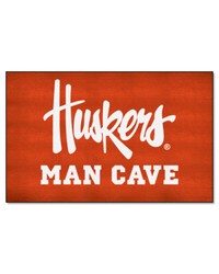 Nebraska Cornhuskers Man Cave UltiMat Rug  5ft. x 8ft.  in Huskers in  Red by   
