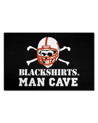 Nebraska Cornhuskers Man Cave Starter Mat Accent Rug  19in. x 30in. Blackshirts Black by   