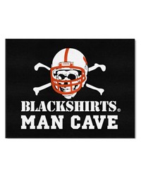 Nebraska Cornhuskers Man Cave AllStar Rug  34 in. x 42.5 in. Blackshirts Black by   