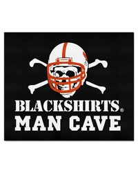 Nebraska Cornhuskers Man Cave Tailgater Rug  5ft. x 6ft. Blackshirts Black by   