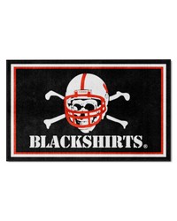 Nebraska Cornhuskers 4ft. x 6ft. Plush Area Rug Blackshirts Black by   