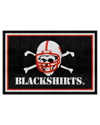 Nebraska Cornhuskers 5ft. x 8 ft. Plush Area Rug Blackshirts Black by   