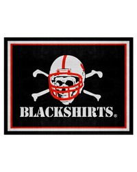 Nebraska Cornhuskers 8ft. x 10 ft. Plush Area Rug Blackshirts Black by   