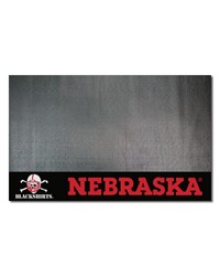 Nebraska Cornhuskers Vinyl Grill Mat  26in. x 42in. Blackshirts Black by   