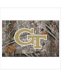 Georgia Tech Yellow Jackets Rubber Scraper Door Mat Camo GT Logo Camo by   