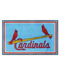St. Louis Cardinals 4ft. x 6ft. Plush Area Rug Light Blue by   