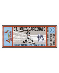 St. Louis Cardinals Ticket Runner Rug  30in. x 72in. Gray by   